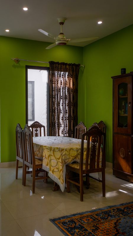 The dining room at Rizwan Residence, finished by Petra Constructors.